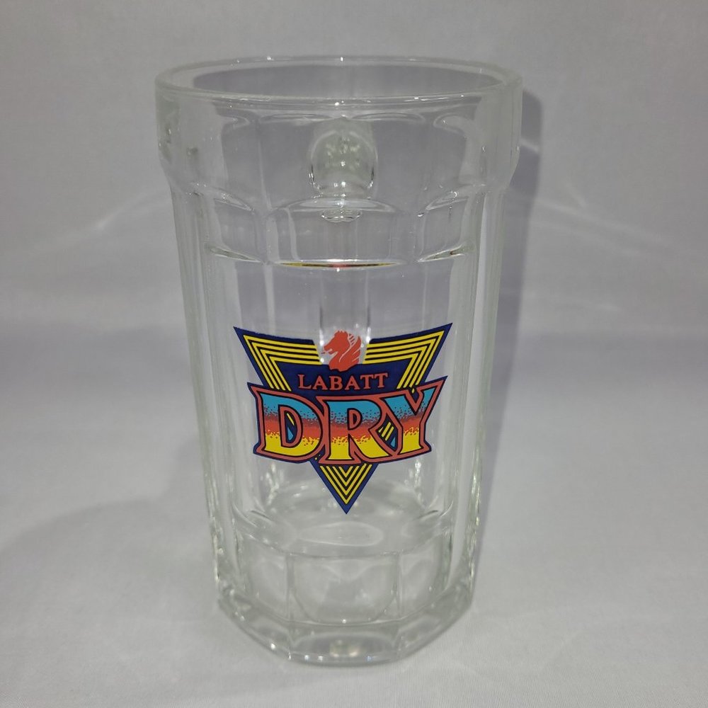 Labatt Dry Vintage 6.25" Glass Beer Mug Pint Ale Cup